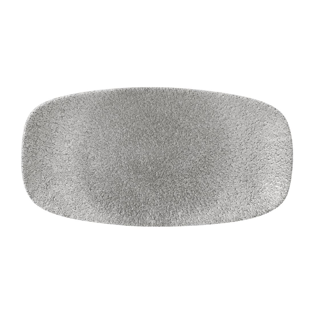 Churchill Raku Oblong Plates Jasper Grey 298x152mm (Pack of 12) - FD883 Plates Churchill