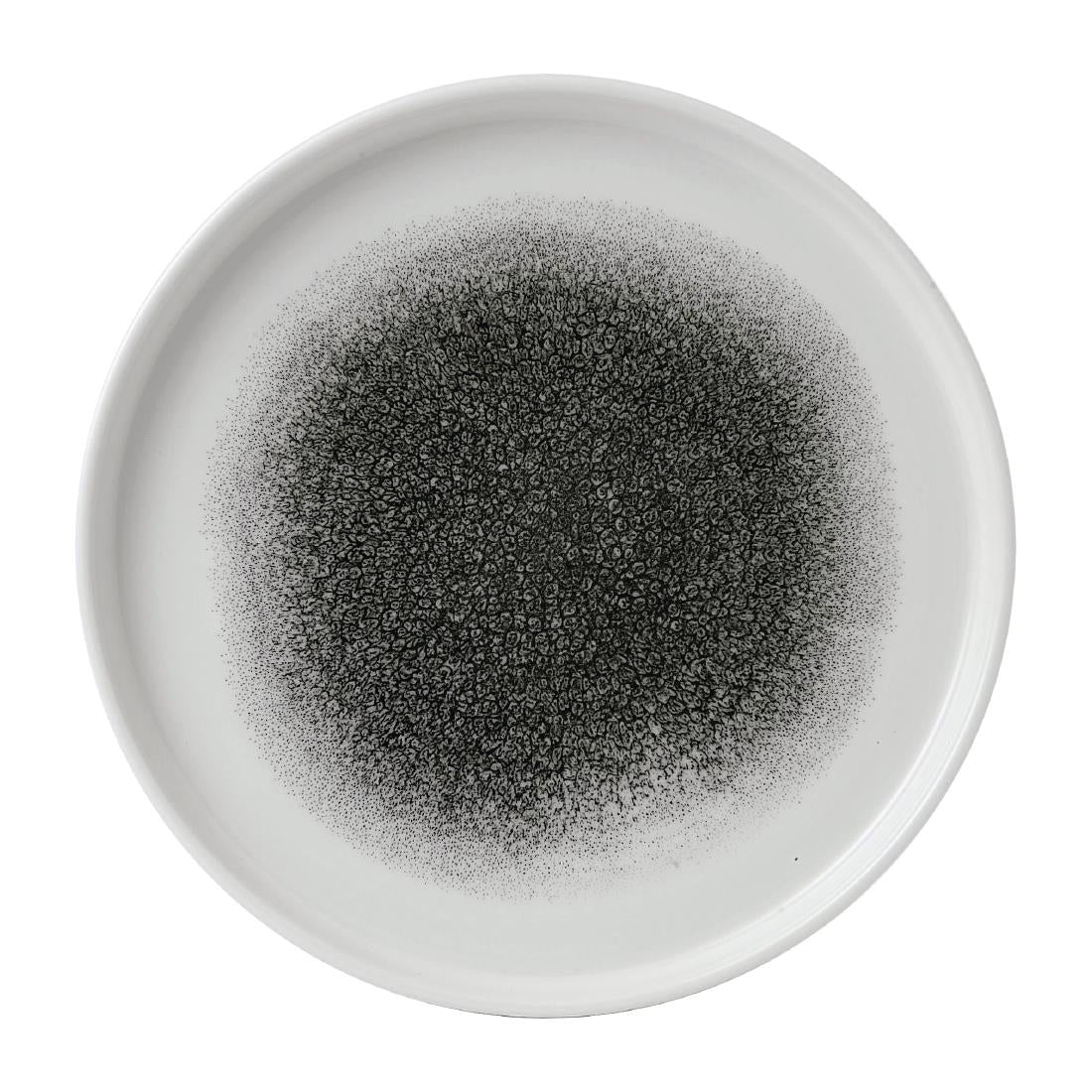 Churchill Raku Walled Plates Quartz Black 218mm (Pack of 6) - FD884 Plates Churchill