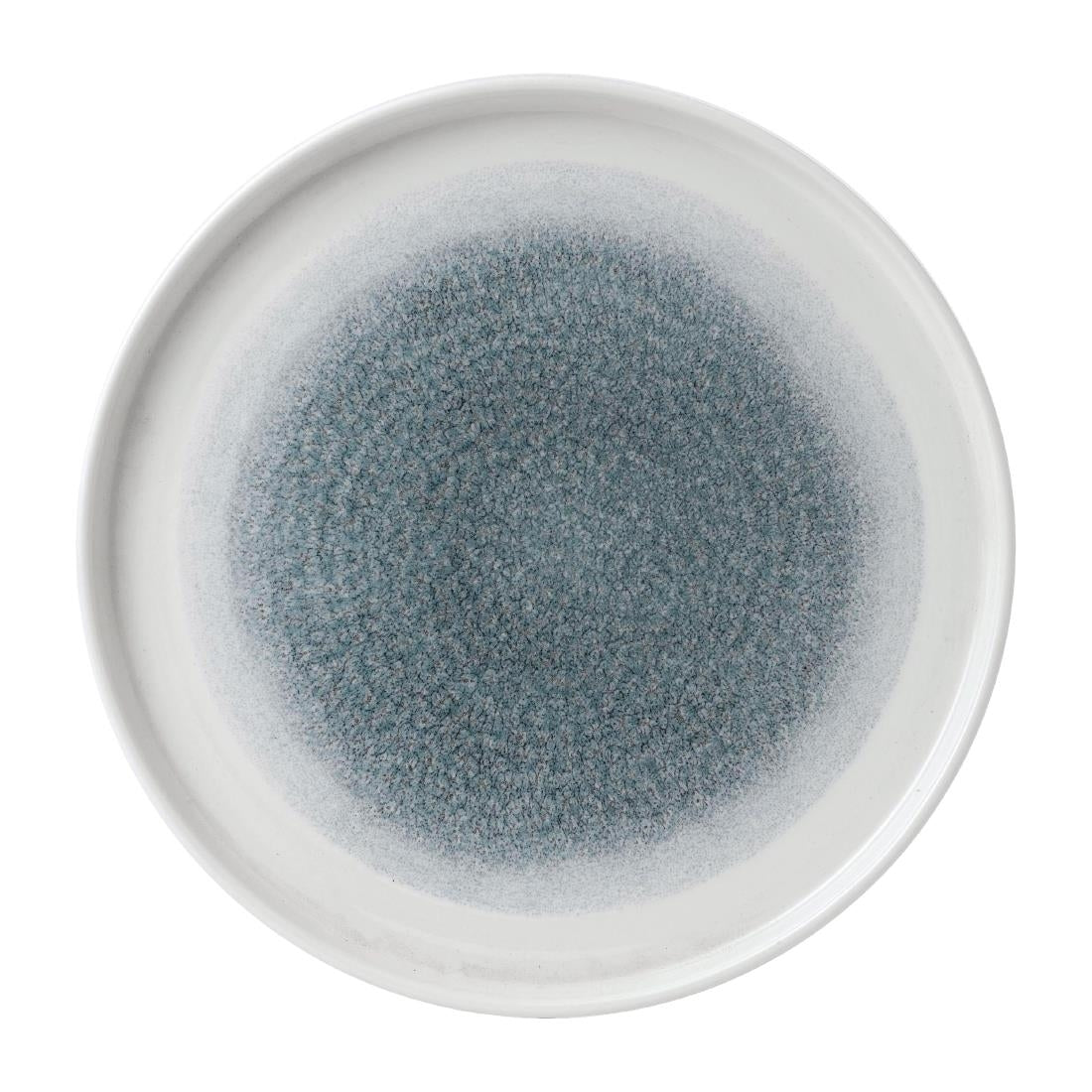 Churchill Raku Walled Plates Topaz Blue 260mm (Pack of 6) - FD887 Plates Churchill