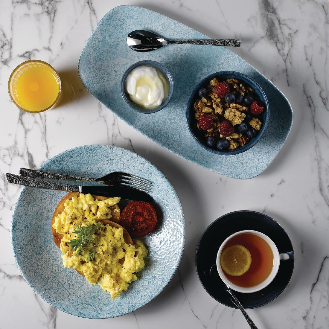 Churchill Med Tiles Deep Coupe Plates Aquamarine 279mm (Pack of 12) - FD897 Plates Churchill