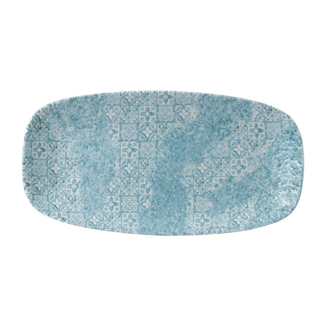 Churchill Med Tiles Oblong Plates Aquamarine 298x152mm (Pack of 12) - FD898 Plates Churchill