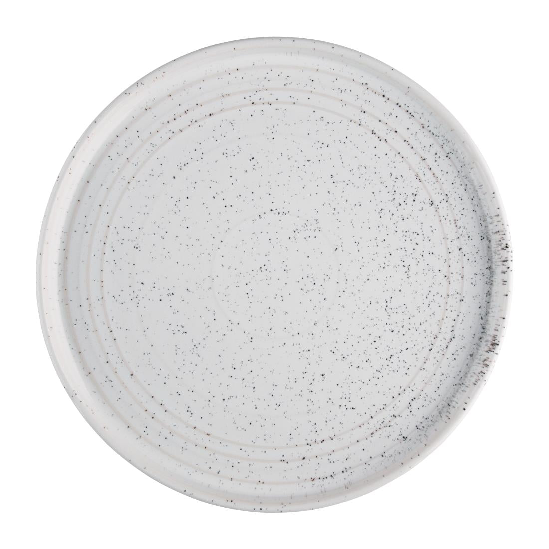 Olympia Cavolo Flat Round Plates White Speckle 270mm (Pack of 4) - FD904 Plates Olympia