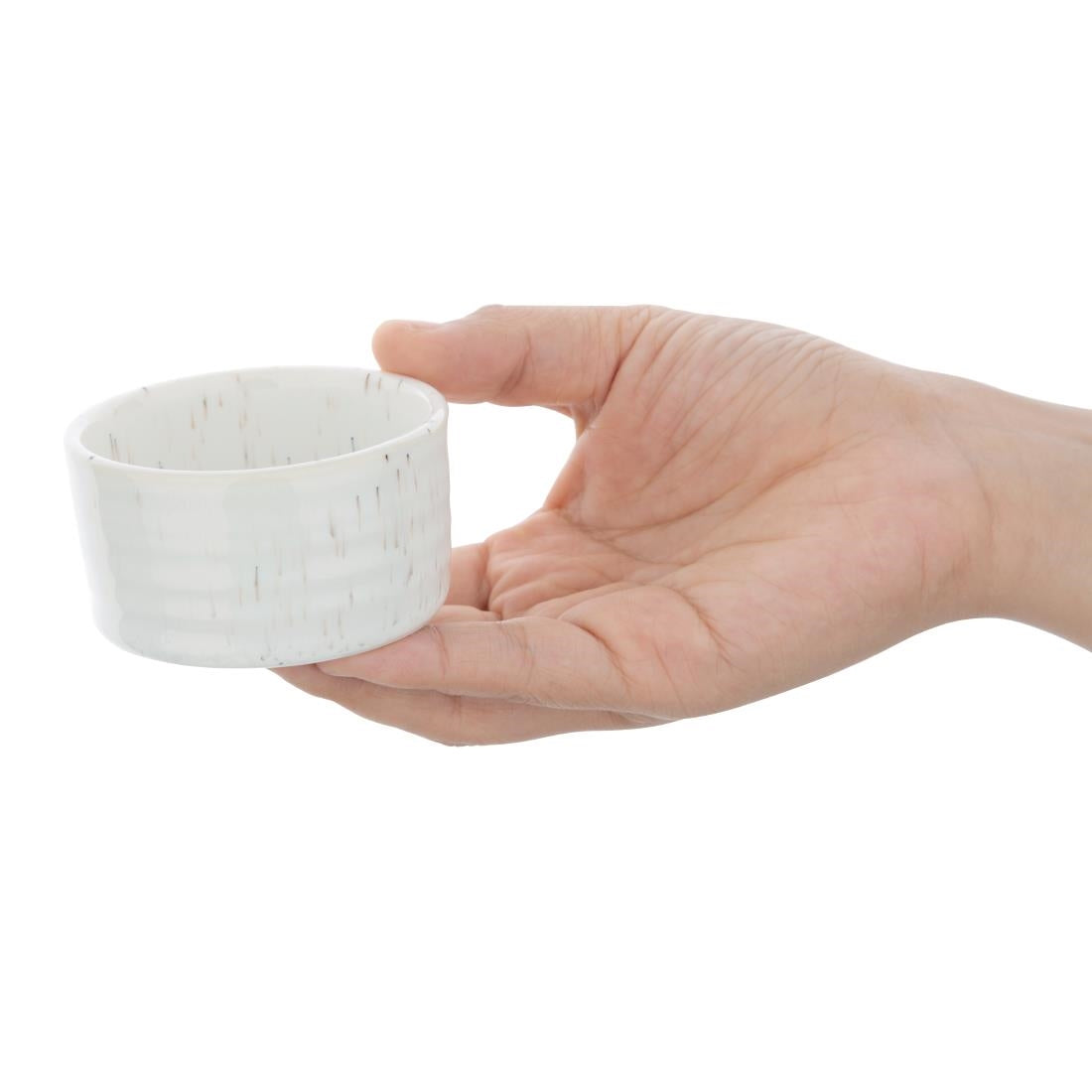 Olympia Cavolo Dipping Dish White Speckle 67mm (Pack of 12) - FD905 Olympia Designs Olympia