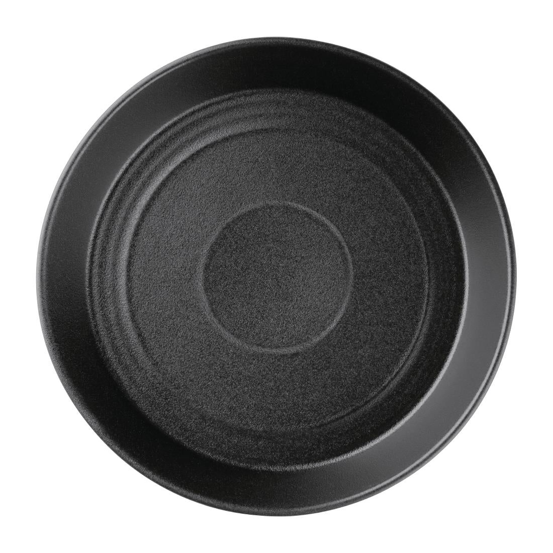 Olympia Cavolo Flat Round Bowls Textured Black 220mm (Pack of 4) - FD907 Bowls Olympia