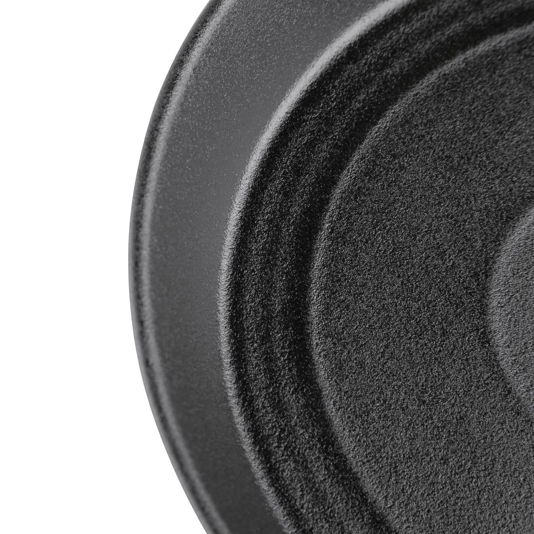 Olympia Cavolo Flat Round Bowls Textured Black 220mm (Pack of 4) - FD907 Bowls Olympia