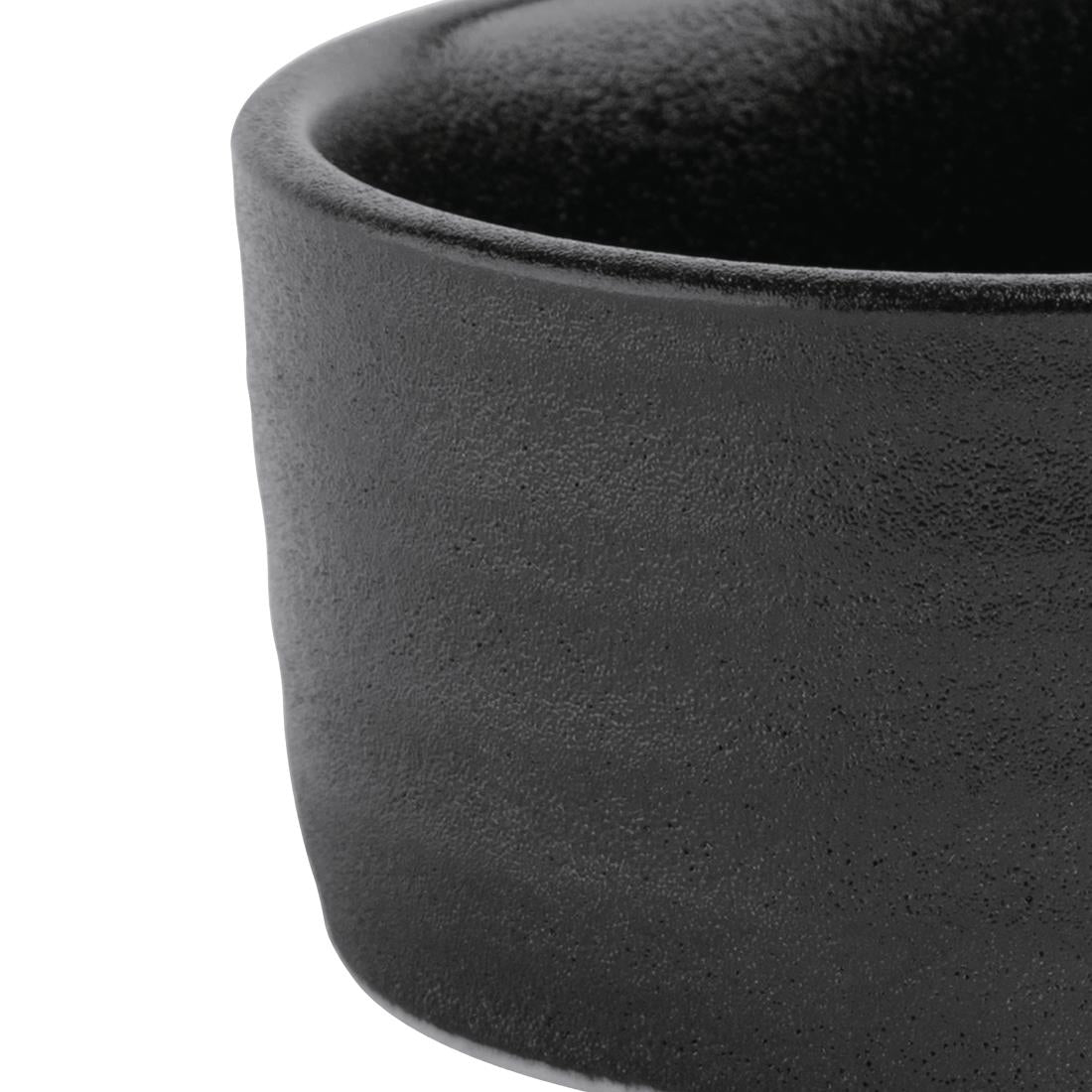 Olympia Cavolo Dipping Dish Textured Black 67mm (Pack of 12) - FD911 Olympia Designs Olympia