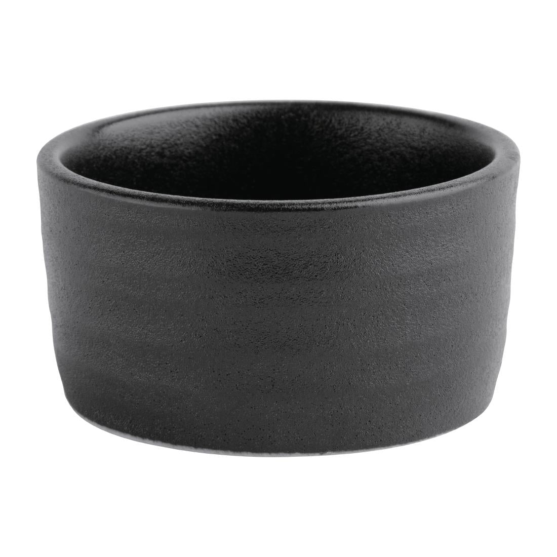 Olympia Cavolo Dipping Dish Textured Black 67mm (Pack of 12) - FD911 Olympia Designs Olympia