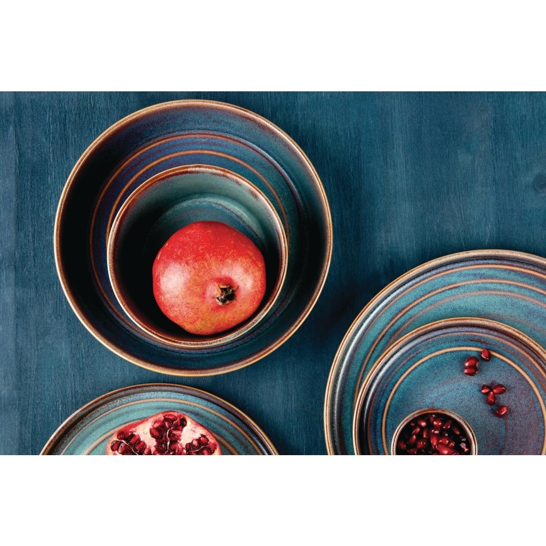 Olympia Cavolo Flat Round Plates Iridescent 270mm (Pack of 4) - FD916 Plates Olympia