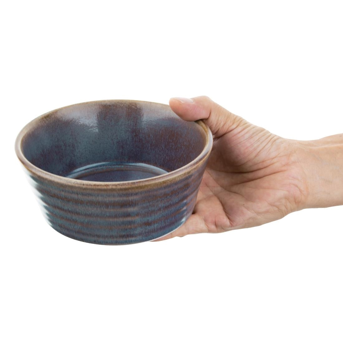 Olympia Cavolo Flat Round Bowls Iridescent 143mm (Pack of 6) - FD912 Bowls Olympia