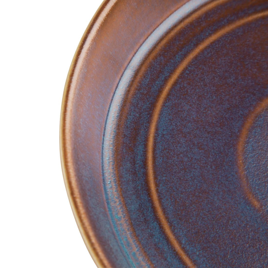 Olympia Cavolo Flat Round Bowls Iridescent 220mm (Pack of 4) - FD913 Bowls Olympia