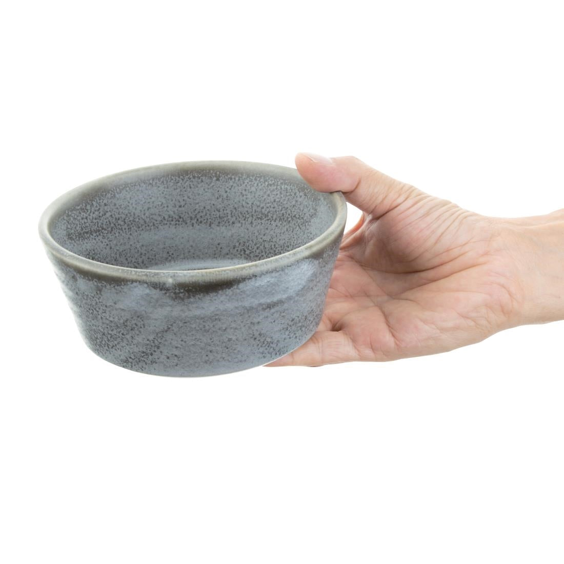 Olympia Cavolo Flat Round Bowls Charcoal Dusk 143mm (Pack of 6) - FD918 Bowls Olympia