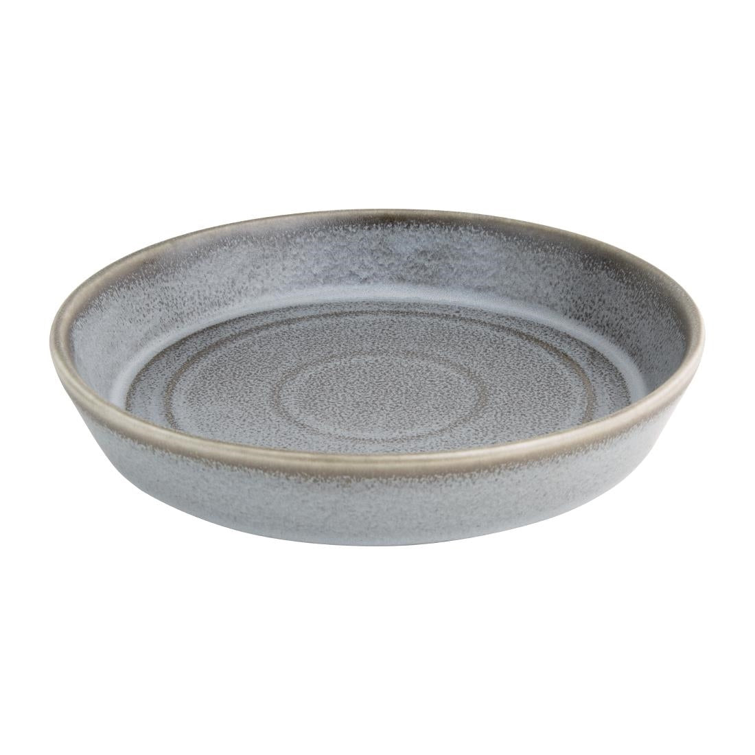 Olympia Cavolo Flat Round Bowls Charcoal Dusk 220mm (Pack of 4) - FD919 Bowls Olympia
