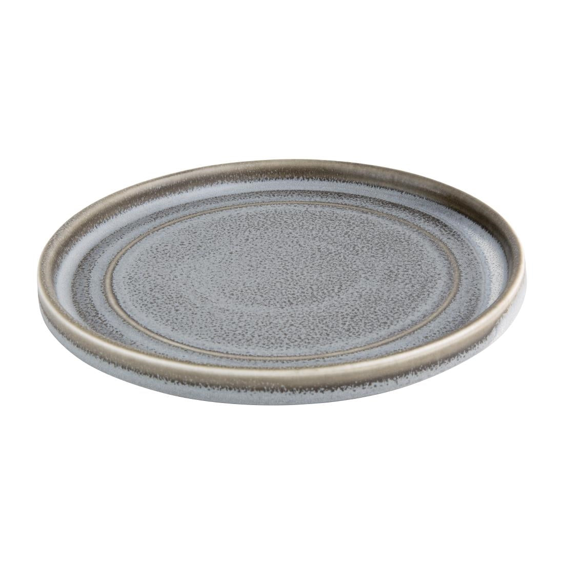 Olympia Cavolo Flat Round Plates Charcoal Dusk 180mm (Pack of 6) - FD920 Plates Olympia