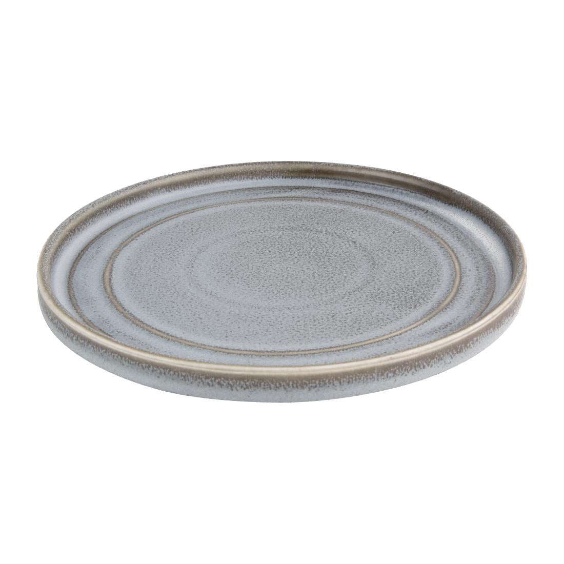 Olympia Cavolo Flat Round Plates Charcoal Dusk 220mm (Pack of 6) - FD921 Plates Olympia