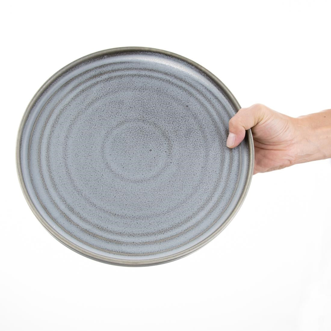 Olympia Cavolo Flat Round Plates Charcoal Dusk 270mm (Pack of 4) - FD922 Plates Olympia