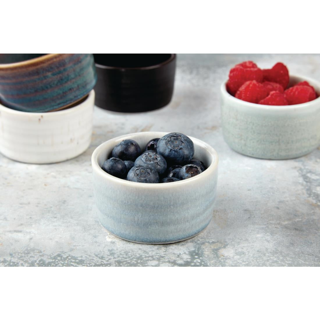 Olympia Cavolo Dipping Dish Ice Blue 67mm (Pack of 12) - FD925 Olympia Designs Olympia