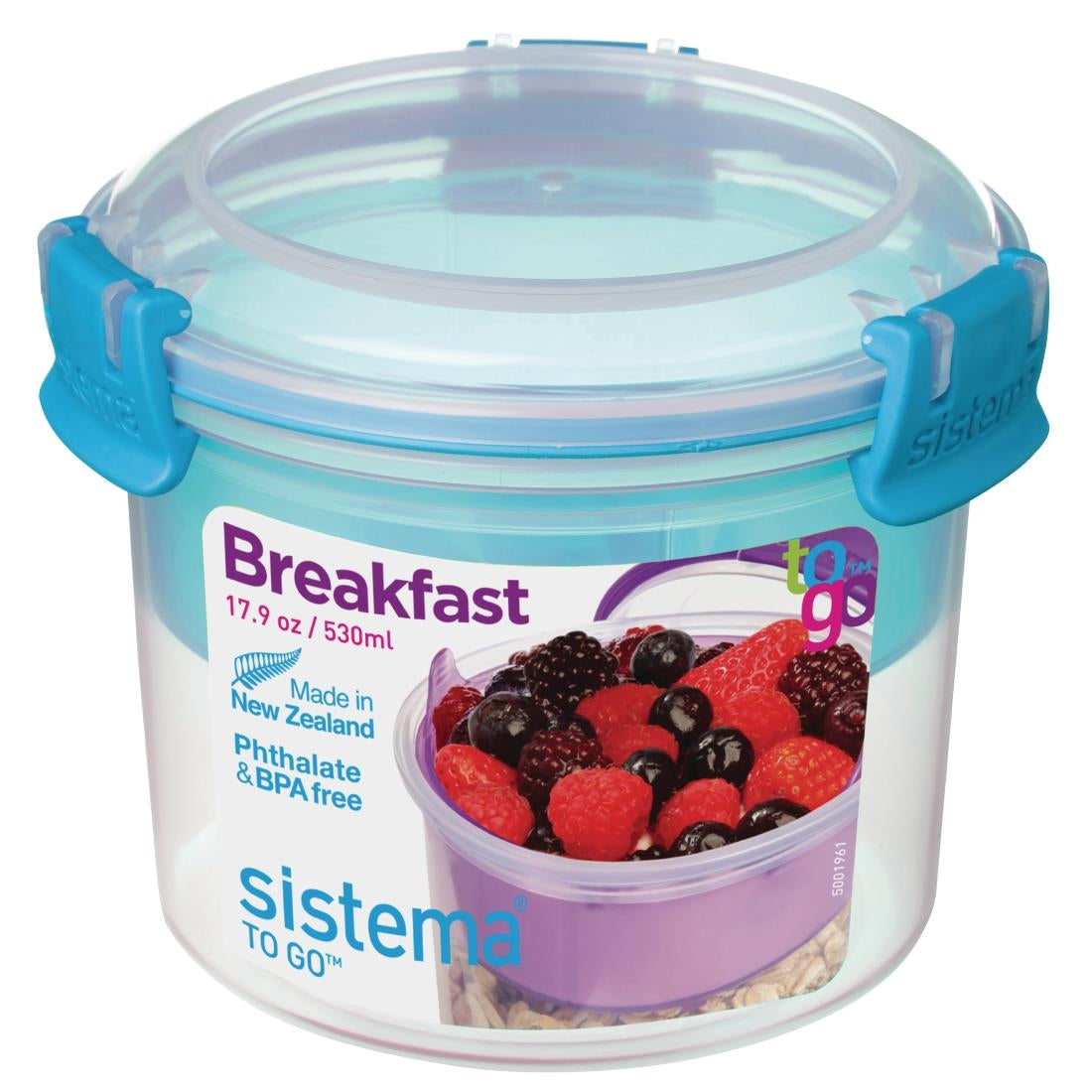 Sistema KLIP IT Dual Cereal and Yoghurt Container 530ml - FD975 Sistema