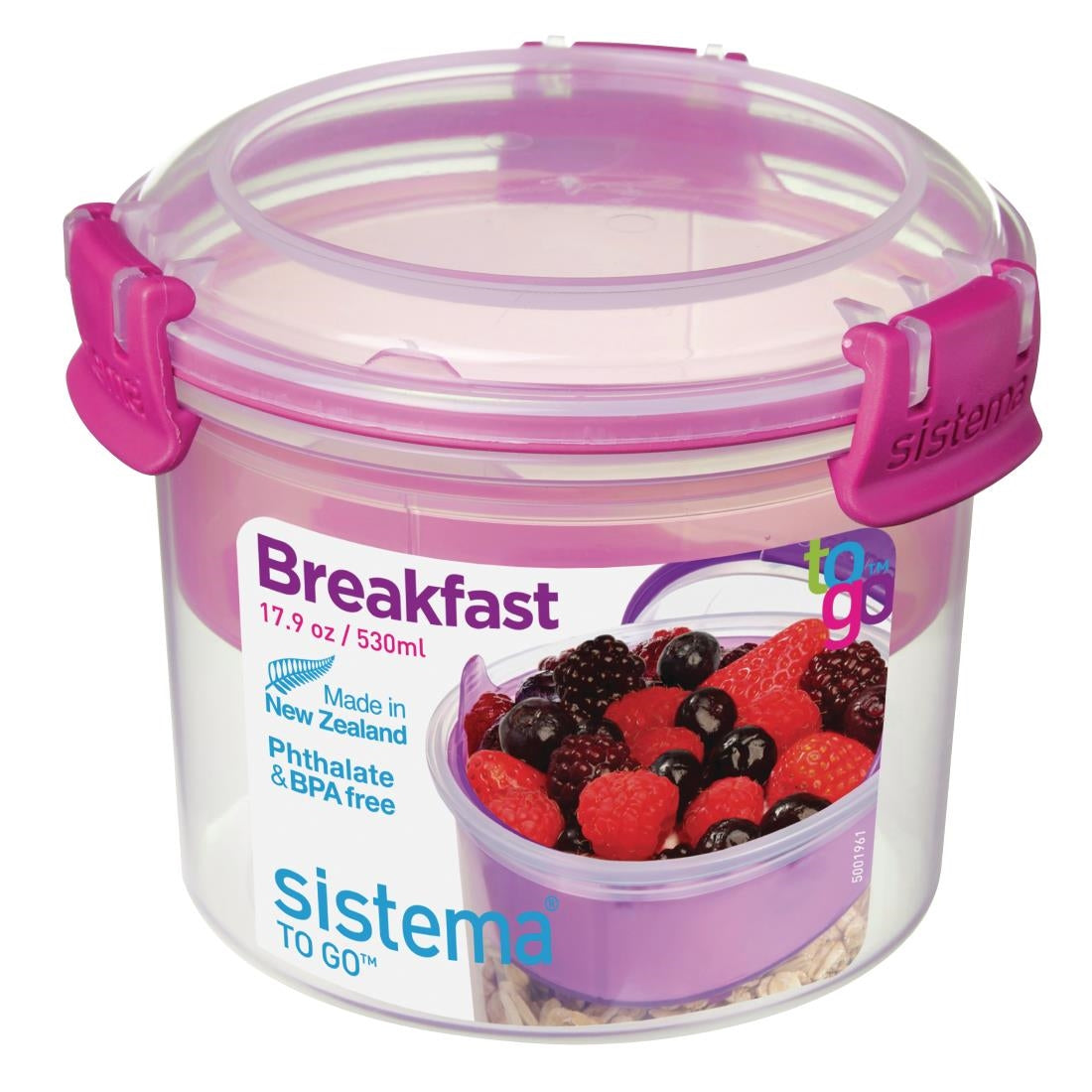 Sistema KLIP IT Dual Cereal and Yoghurt Container 530ml - FD975 Sistema