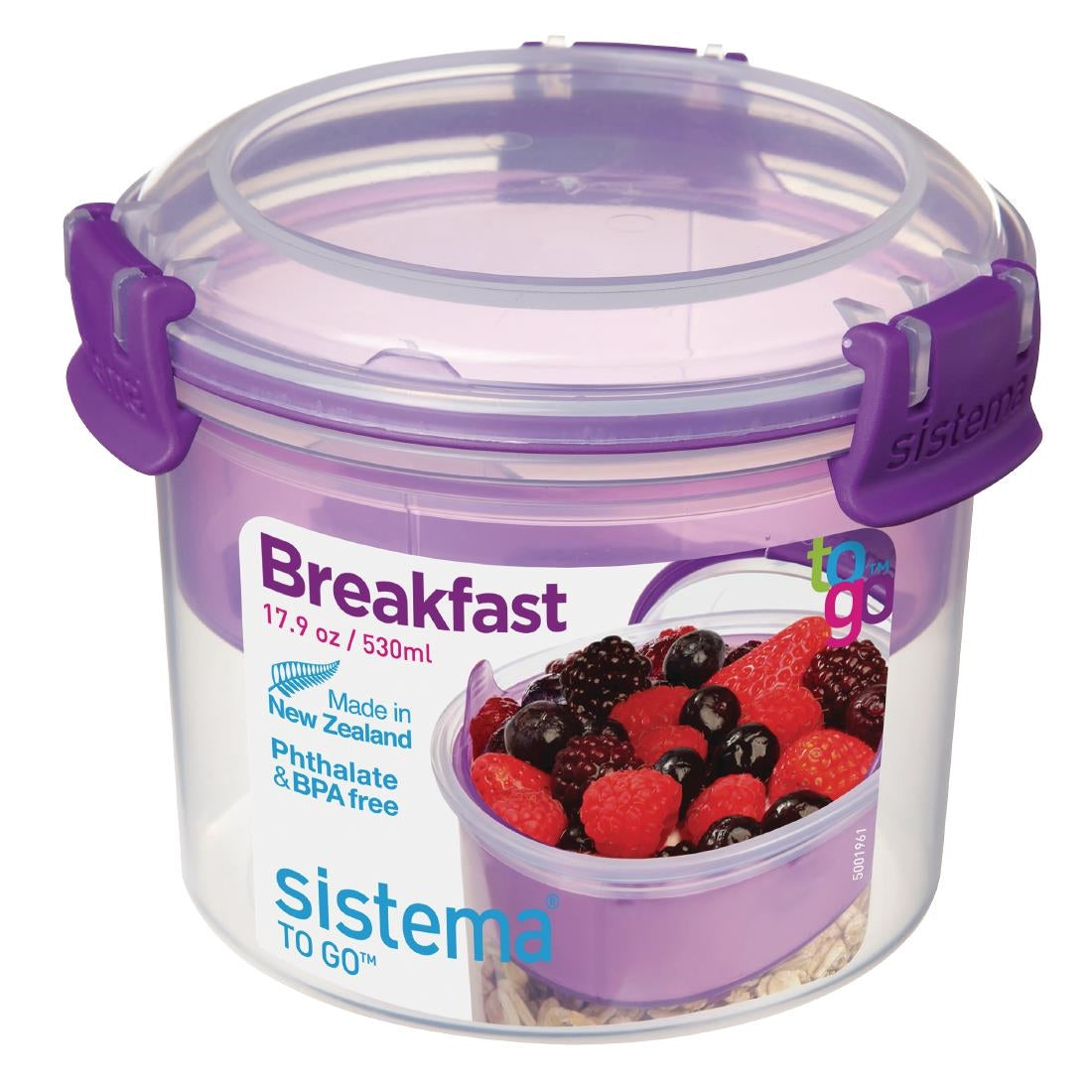 Sistema KLIP IT Dual Cereal and Yoghurt Container 530ml - FD975 Sistema