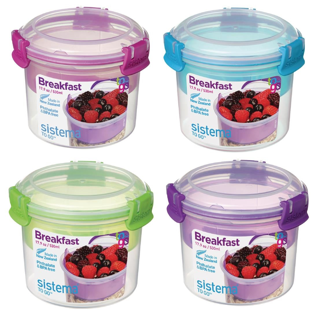 Sistema KLIP IT Dual Cereal and Yoghurt Container 530ml - FD975 Sistema