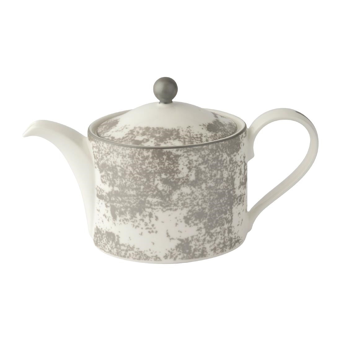 Royal Crown Derby Crushed Velvet Grey Charnwood Teapot 500ml - FE118 Royal Crown Derby Crockery Royal Crown Derby