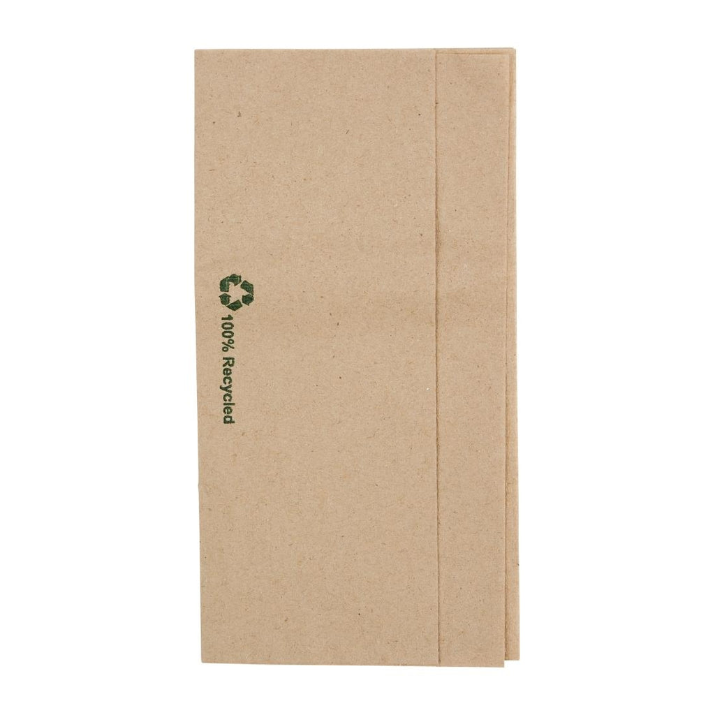 Fiesta Recyclable Recycled Lunch Napkin Kraft 32x30cm 1ply Dispenser Fold (Pack of 6000) - FE211  Fiesta
