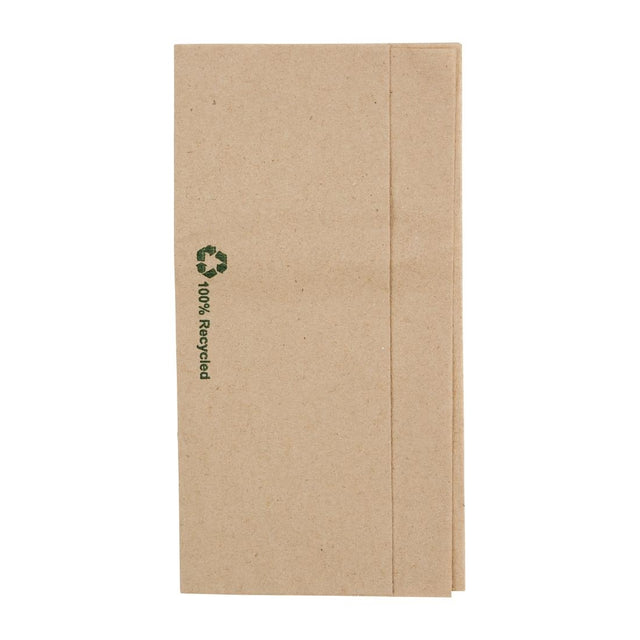 Fiesta Recyclable Recycled Lunch Napkin Kraft 32x30cm 1ply Dispenser Fold (Pack of 6000) - FE211  Fiesta