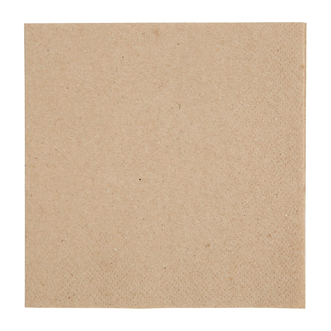 Fiesta Recyclable Recycled Cocktail Napkin Kraft 24x24cm 2ply 1/4 Fold (Pack of 4000) - FE217  Fiesta
