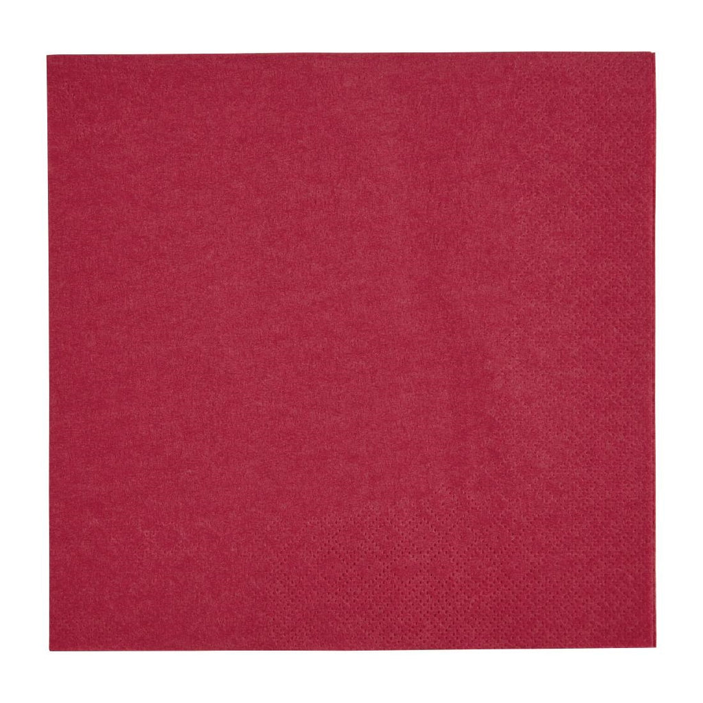 Fiesta Recyclable Lunch Napkin Bordeaux 33x33cm 2ply 1/4 Fold (Pack of 2000) - FE221  Fiesta