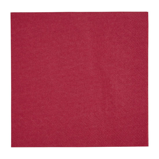 Fiesta Recyclable Lunch Napkin Bordeaux 33x33cm 2ply 1/4 Fold (Pack of 2000) - FE221  Fiesta