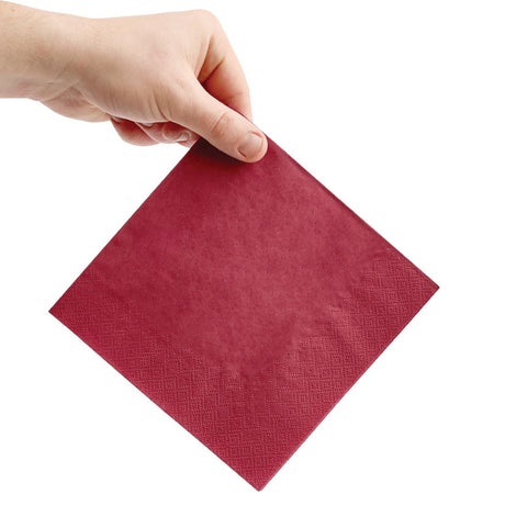 Fiesta Recyclable Lunch Napkin Bordeaux 33x33cm 2ply 1/4 Fold (Pack of 2000) - FE221  Fiesta