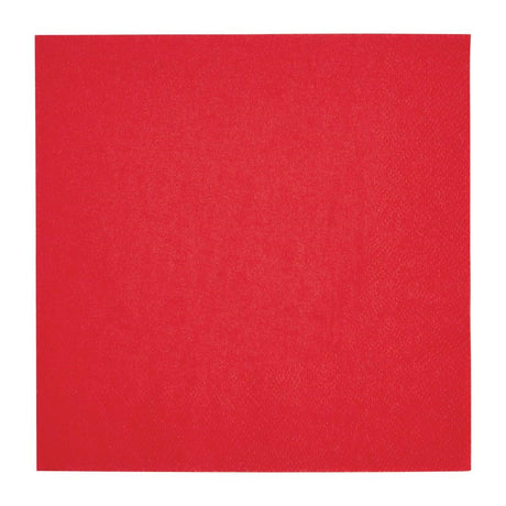 Fiesta Recyclable Lunch Napkin Red 33x33cm 2ply 1/4 Fold (Pack of 2000) - FE222  Fiesta