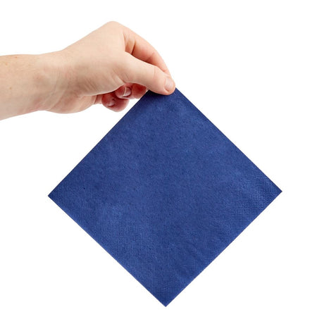 Fiesta Recyclable Lunch Napkin Blue 33x33cm 2ply 1/4 Fold (Pack of 2000) - FE224  Fiesta