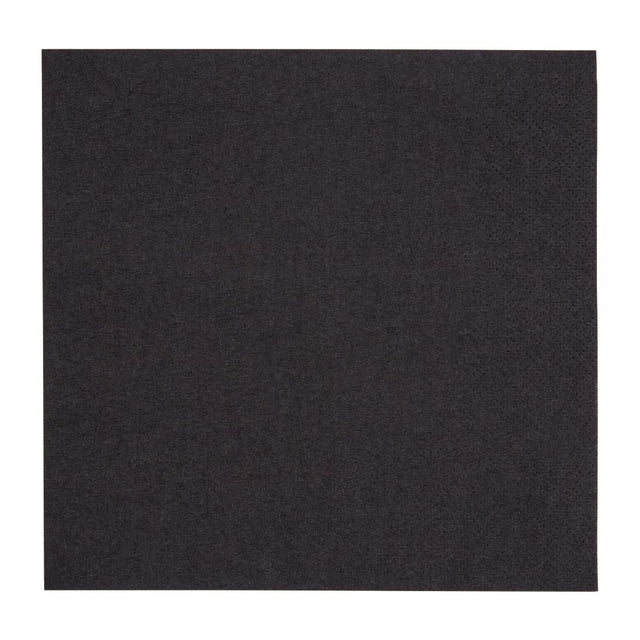 Fiesta Recyclable Lunch Napkin Black 33x33cm 2ply 1/4 Fold (Pack of 2000) - FE225  Fiesta