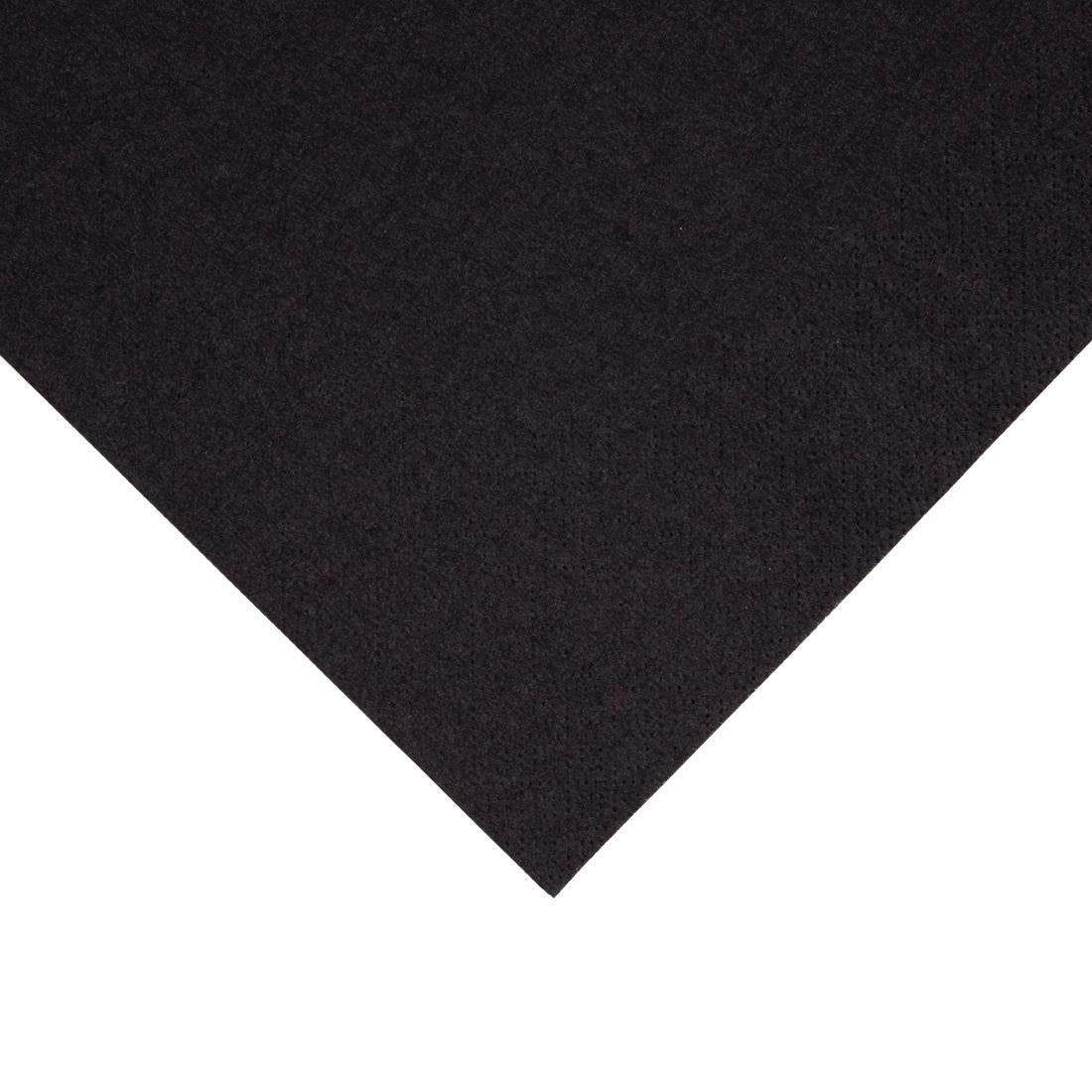 Fiesta Recyclable Lunch Napkin Black 33x33cm 2ply 1/4 Fold (Pack of 2000) - FE225  Fiesta