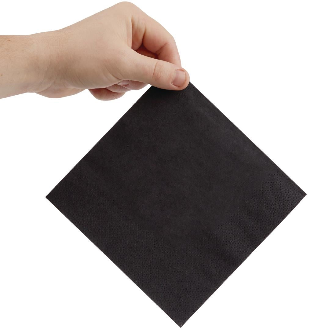 Fiesta Recyclable Lunch Napkin Black 33x33cm 2ply 1/4 Fold (Pack of 2000) - FE225  Fiesta