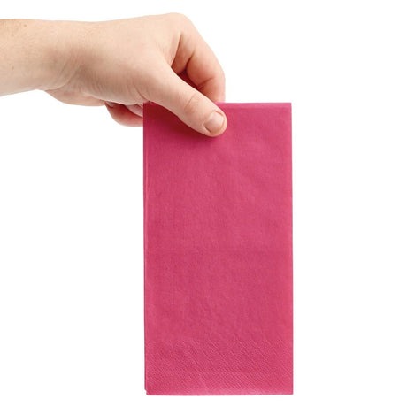 Fiesta Recyclable Lunch Napkin Pink 33x33cm 2ply 1/8 Fold (Pack of 2000) - FE230  Fiesta