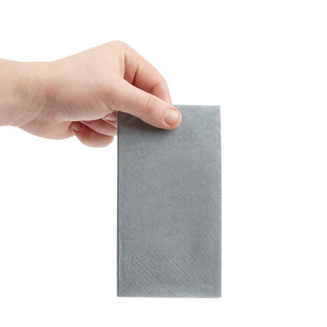 Fiesta Recyclable Lunch Napkin Grey 33x33cm 2ply 1/8 Fold (Pack of 2000) - FE231  Fiesta