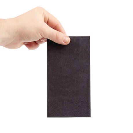 Fiesta Recyclable Lunch Napkin Black 33x33cm 2ply 1/8 Fold (Pack of 2000) - FE233  Fiesta