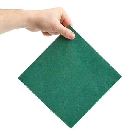 Fiesta Recyclable Dinner Napkin Dark Green 40x40cm 2ply 1/4 Fold (Pack of 2000) - FE239  Fiesta