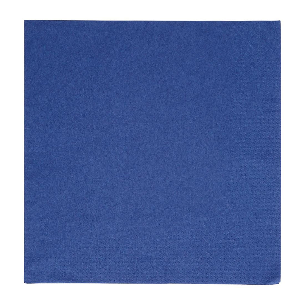 Fiesta Recyclable Dinner Napkin Dark Blue 40x40cm 2ply 1/4 Fold (Pack of 2000) - FE240  Fiesta