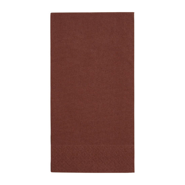 Fiesta Recyclable Dinner Napkin Mocha 40x40cm 2ply 1/8 Fold (Pack of 2000) - FE245  Fiesta