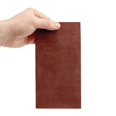 Fiesta Recyclable Dinner Napkin Mocha 40x40cm 2ply 1/8 Fold (Pack of 2000) - FE245  Fiesta