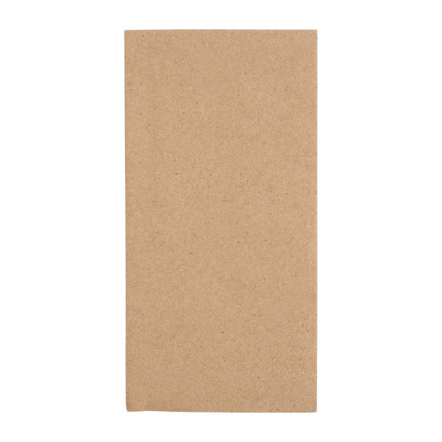 Fiesta Recyclable Recycled Dinner Napkin Kraft 40x40cm 2ply 1/8 Fold (Pack of 2000) - FE250  Fiesta