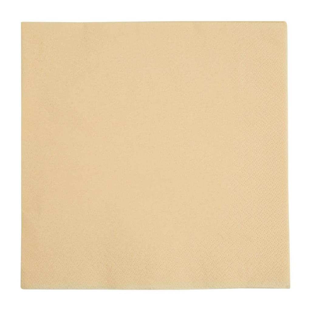 Fiesta Recyclable Dinner Napkin Cream 40x40cm 3ply 1/4 Fold (Pack of 1000) - FE252  Fiesta