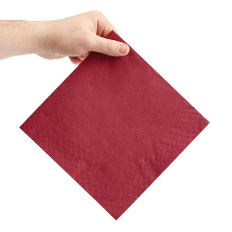 Fiesta Recyclable Dinner Napkin Bordeaux 40x40cm 3ply 1/4 Fold (Pack of 1000) - FE253  Fiesta