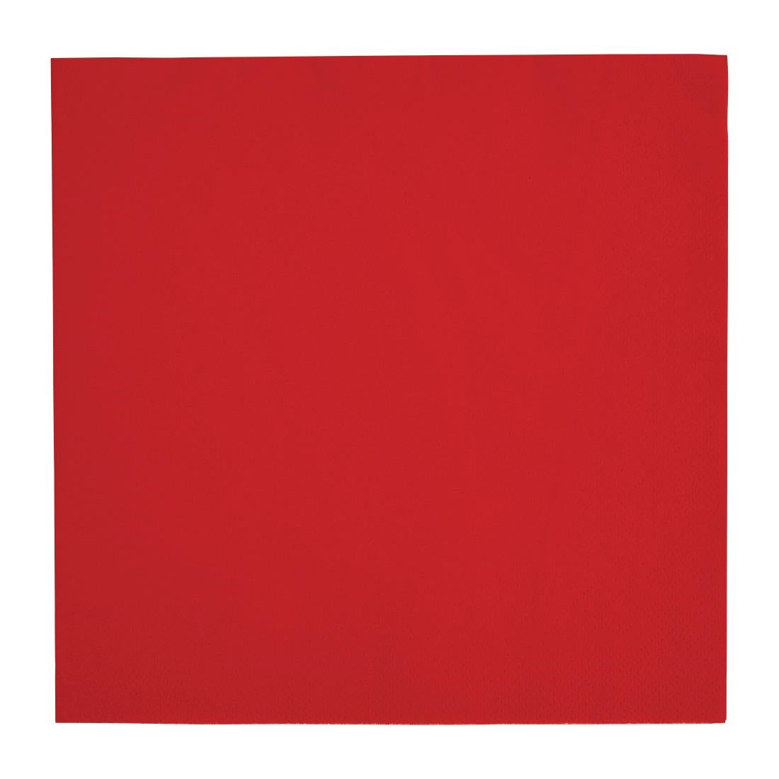 Fiesta Recyclable Dinner Napkin Red 40x40cm 3ply 1/4 Fold (Pack of 1000) - FE254  Fiesta