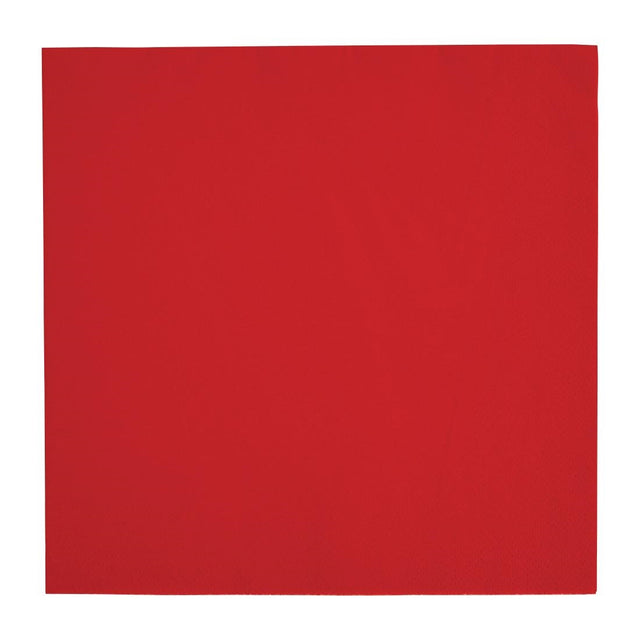 Fiesta Recyclable Dinner Napkin Red 40x40cm 3ply 1/4 Fold (Pack of 1000) - FE254  Fiesta