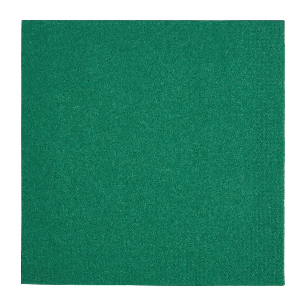 Fiesta Recyclable Dinner Napkin Dark Green 40x40cm 3ply 1/4 Fold (Pack of 1000) - FE255  Fiesta