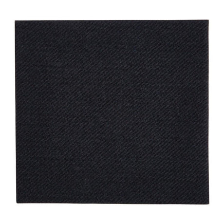 Fiesta Recyclable Premium Tablin Cocktail Napkin Black 24x24cm Airlaid 1/4 Fold (Pk 2400) - FE263  Fiesta